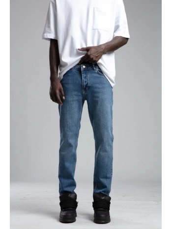 Erkek Rahat Kalıp Bagy Kot Pantolon - Mavi