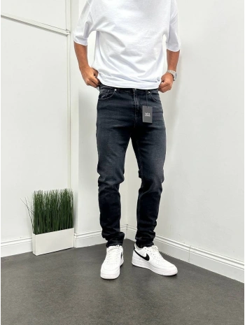 Erkek Regularfit Likralı Kot Pantolon - Füme