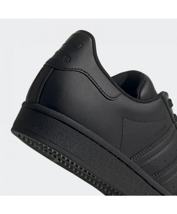 Unisex Deri Superstar Günlük Spor Ayakkabı-Siyah-Siyah