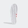 Unisex Deri Superstar Günlük Spor Ayakkabı-Beyaz-Kırmızı