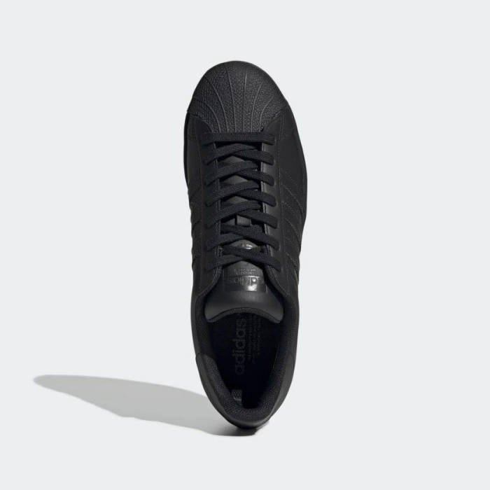 Unisex Deri Superstar Günlük Spor Ayakkabı-Siyah-Siyah