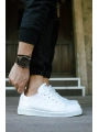 Yeni Sezon İnce Taban Günlük Spor  Bağcıklı Ayakkabı -Beyaz-Beyaz
