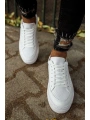 Yeni Sezon Erkek Tarz Casual Sneaker Günlük Spor Rahat Ayakkabı -Beyaz-Beyaz