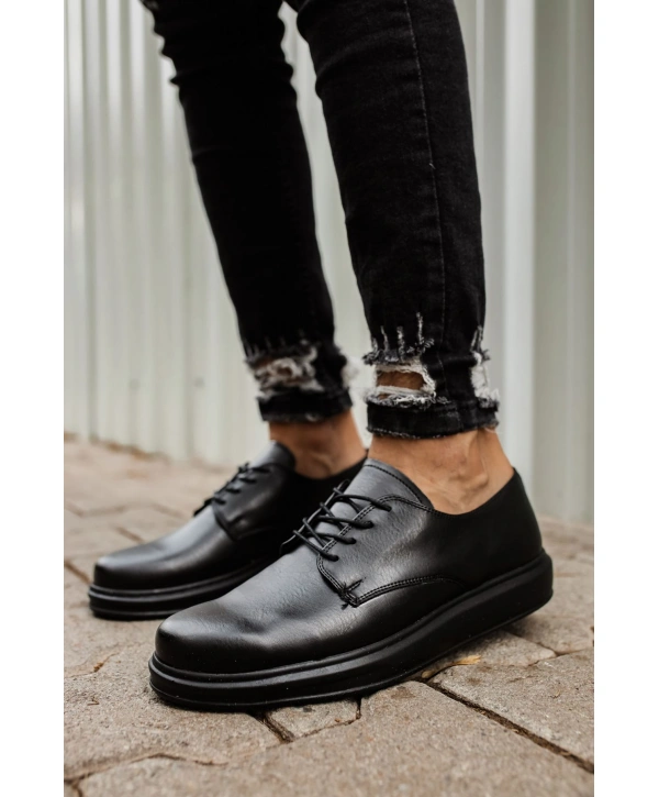 Yeni Sezon Erkek Tarz Casual Sneakers Günlük Spor Rahat Ayakkabı-Siyah-Siyah