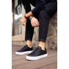 Yeni Sezon Erkek Tarz Casual Sneaker Günlük Spor Rahat Ayakkabı -Siyah-Beyaz