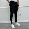 Erkek Dar Kesim Silimfit Likralı Kot Pantolon Düz-Siyah