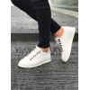 Erkek Bagcık Kısmı Metal Casual Sneaker Günlük Spor Ayakkabı-Beyaz