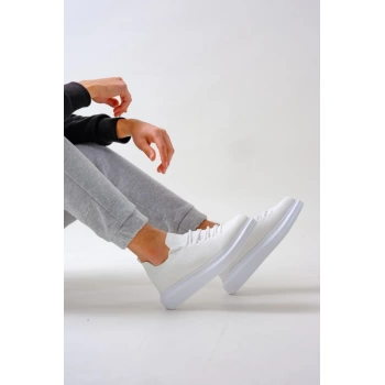 Erkek Tarz Casual Sneaker Günlük Spor Bez Ayakkabı -Beyaz