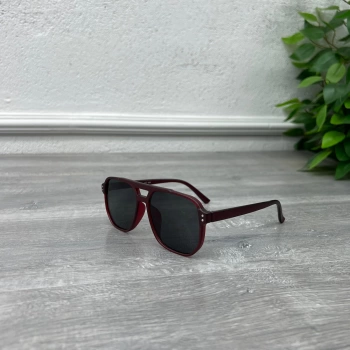 Erkek Unisex Kare Çerçeve Kemik Güneş Gözlügü -Bordo
