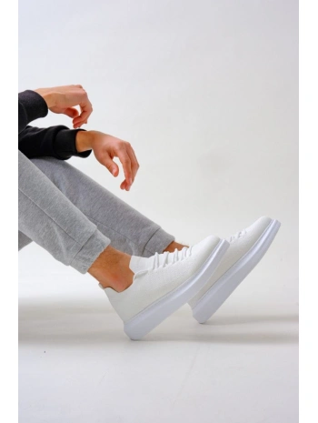 Erkek Tarz Casual Sneaker Günlük Spor Bez Ayakkabı -Beyaz