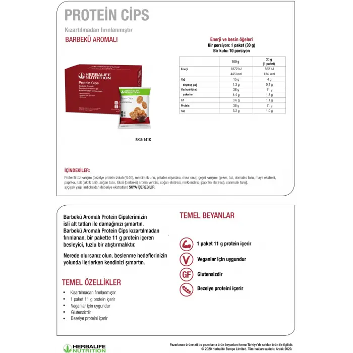 Barbekü Aromalı Protein Cips
