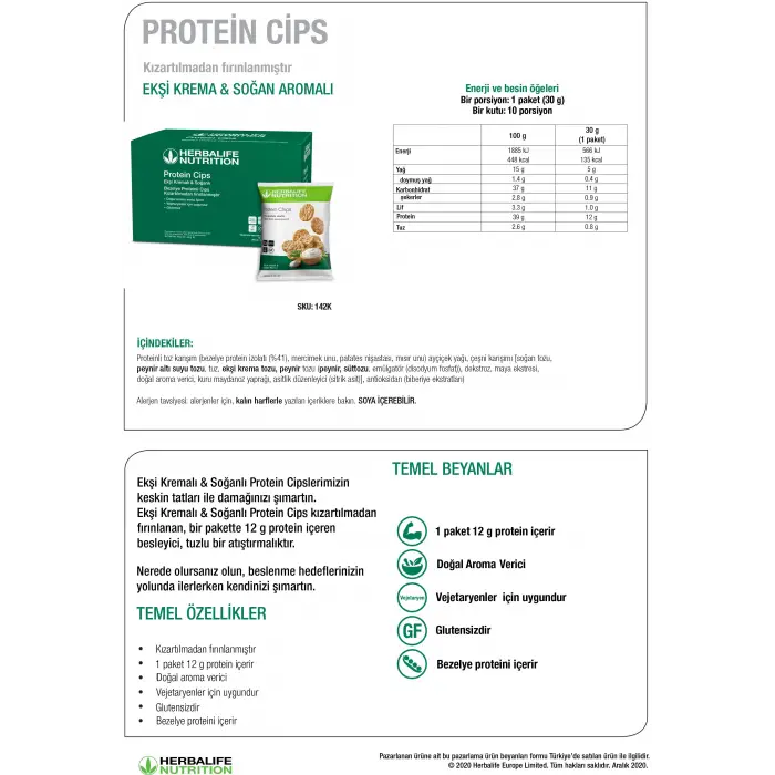 Ekşi Kremalı & Soğanlı Protein Cips