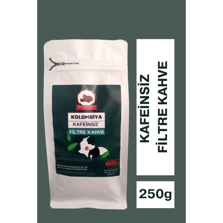 Kafeinsiz Filtre Kahve (Öğütülmüş Filtre Kahve) 250g