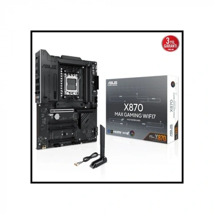 Asus X870 Max Gamıng Wıfı7 Am5 8000mhz M.2 Hdmı Dp Atx Anakart