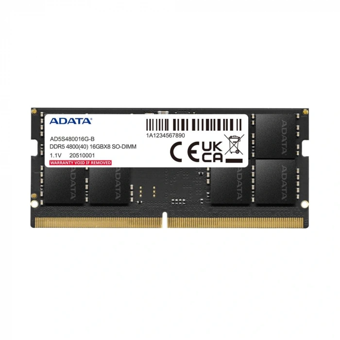 Adata 16GB DDR5 CL40 4800MHz 262Pin 1.1V Notebook Ram
