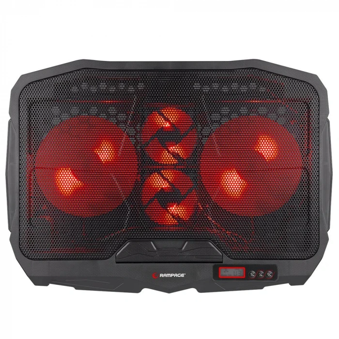 Addison Rampage AD-RC4 Siyah 2-125 mm+2-70mm Işıklı Fan 15-17 Notebook Soğutucu Stand