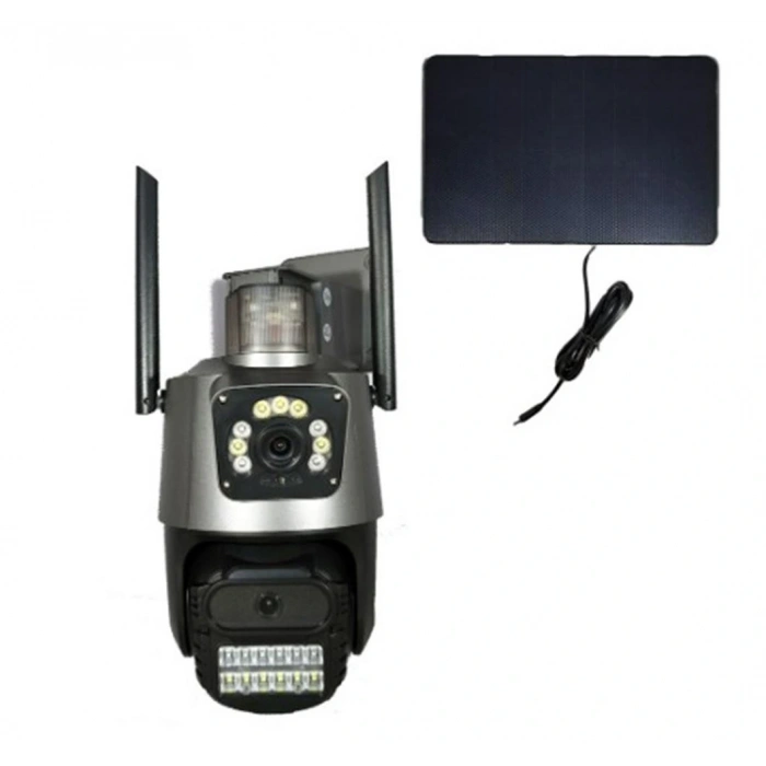 Apronx APX-WSP242 6Mp 2.8mm 4G Solar Çift Kamera 19 Led PTZ