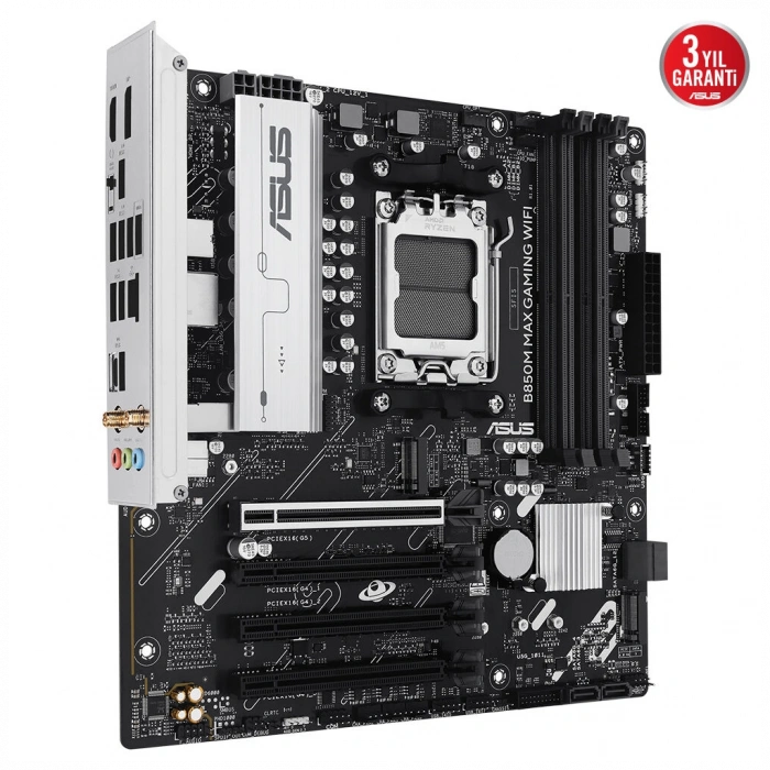 ASUS B850M MAX GAMING WIFI AM5 DDR5 8000MHz M.2 HDMI DP mATX Anakart