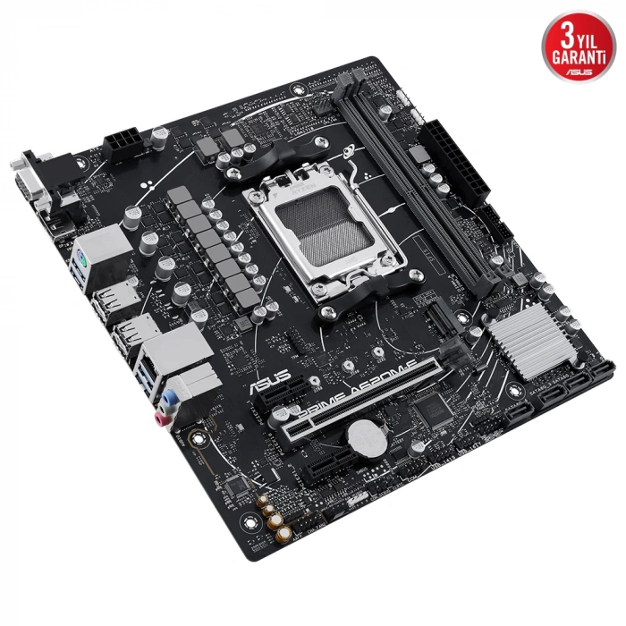 ASUS PRIME A620M-E-CSM 6400MHz OC DDR5 Soket AM5 M.2 HDMI DP VGA mATX Anakart