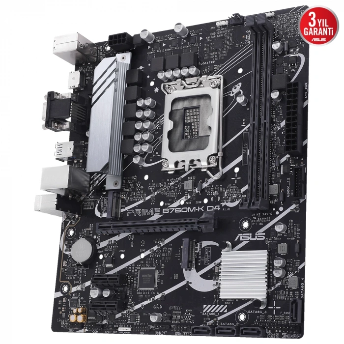 ASUS PRIME B760M-K D4 5333MHz OC DDR4 Soket 1700 M.2 HDMI VGA mATX Anakart