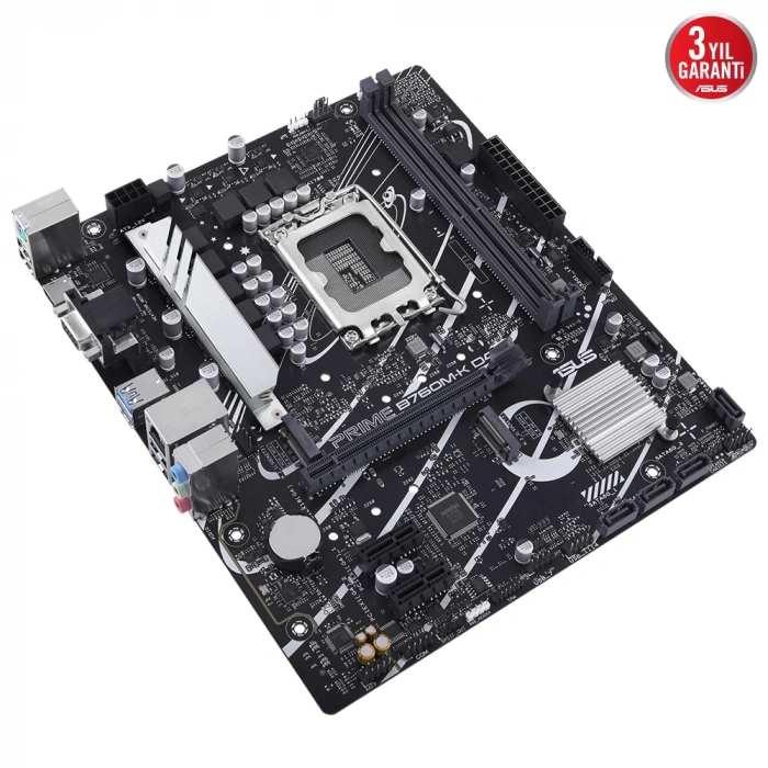 ASUS PRIME B760M-K D4 5333MHz OC DDR4 Soket 1700 M.2 HDMI VGA mATX Anakart