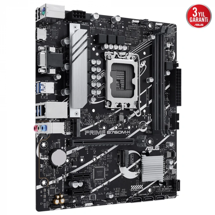 ASUS PRIME B760M-K 6600MHz OC DDR5 Soket 1700 M.2 HDMI VGA mATX Anakart