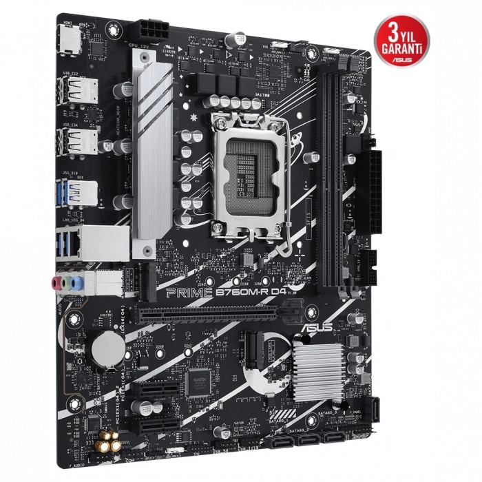 ASUS PRIME B760M-R D4 5333MHz OC DDR4 Soket 1700 M.2 HDMI mATX Anakart