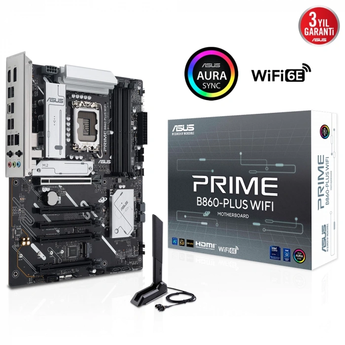 ASUS PRIME B860-PLUS WIFI 1851 8200+(OC)MHz ATX Gaming Anakart