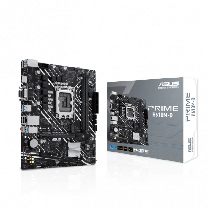 ASUS PRIME H610M-D 5600MHz DDR5 Soket 1700 M.2 HDMI D-Sub mATX Anakart
