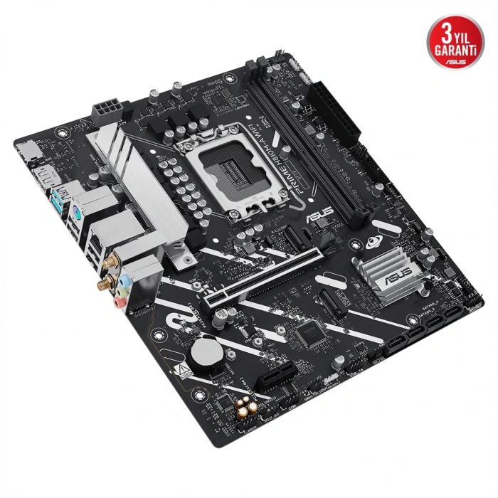 ASUS PRIME H810M-A WIFI 6400MHz OC DDR5 Soket 1851 M.2 USB-C HDMI DP mATX Anakart