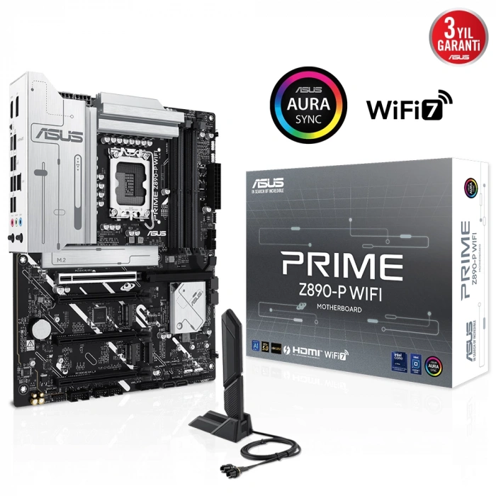 ASUS PRIME Z890-P WIFI 1851 DDR5 8400+MHz(OC) ATX Gaming Anakart