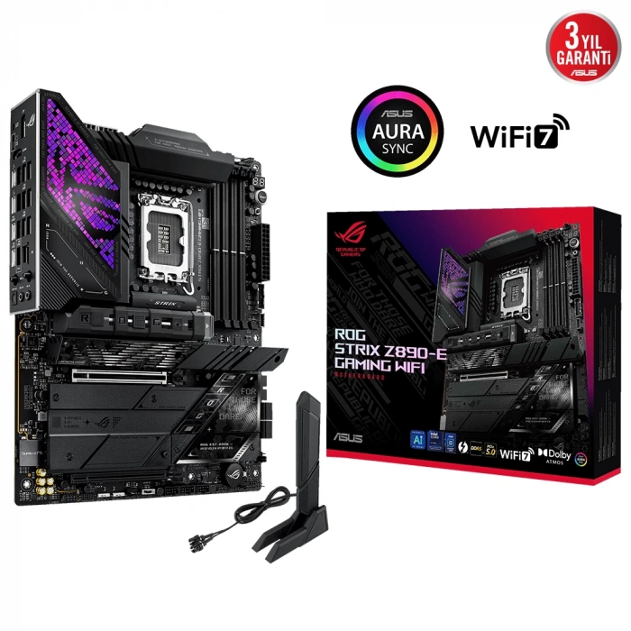 ASUS ROG STRIX Z890-E GAMING WIFI 1851 DDR5 8800+MHz(OC) ATX Gaming Anakart