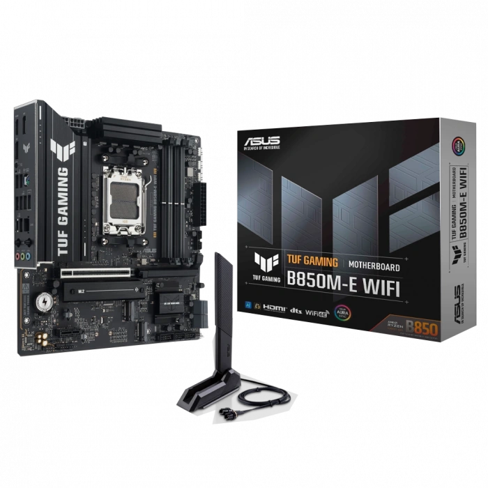 ASUS TUF GAMING B850M-E WIFI 8000MHz OC DDR5 Soket AM5 M.2 HDMI DP mATX Anakart
