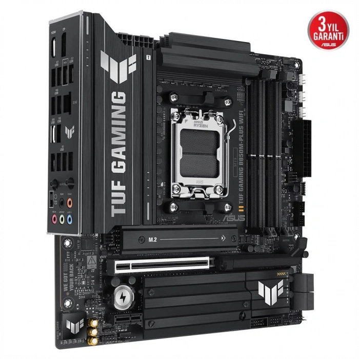ASUS TUF GAMING B850M-PLUS WIFI 8000MHz OC DDR5 Soket AM5 M.2 HDMI DP mATX Anakart