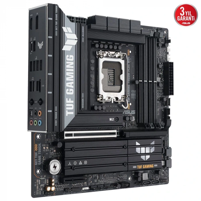 Asus TUF Gaming B860M-PLUS WIFI 8800MHz OC DDR5 Soket 1851 M.2 USB4 HDMI DP mATX Anakart