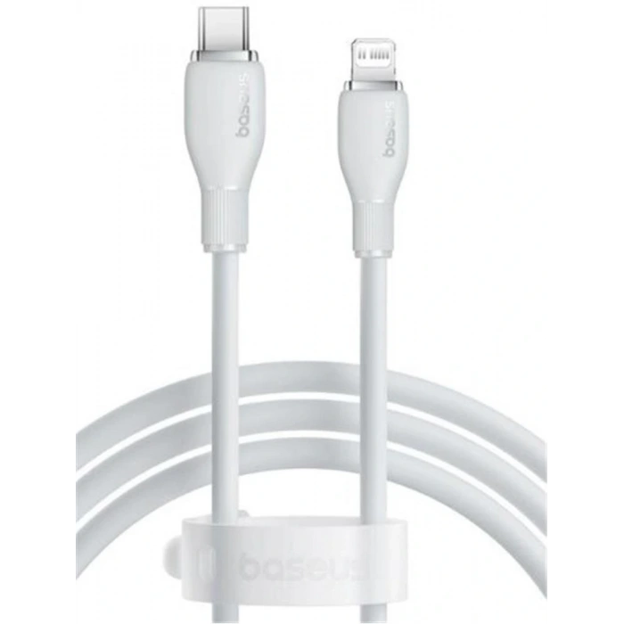 Baseus P10355701221-00 Pudding Hızlı Şarj Özellikli Type-C to Lightning 20W Kablo 1.2 M Beyaz