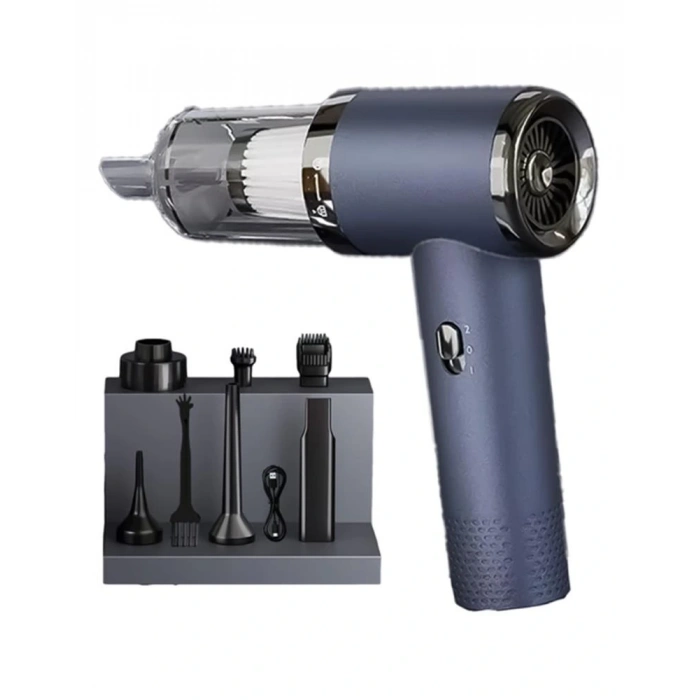 Enkado Raca Vacuum  Mavi  Şarjlı 2 Kademeli 12.000 Pa  Üflemeli El Araç Süpürgesi