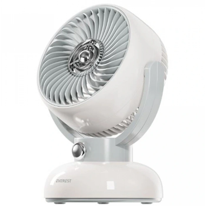 Everest EFN12 Krem 1200mAh 3 Hız Kademe Led Işıklı Retro Masaüstü Usb Fan