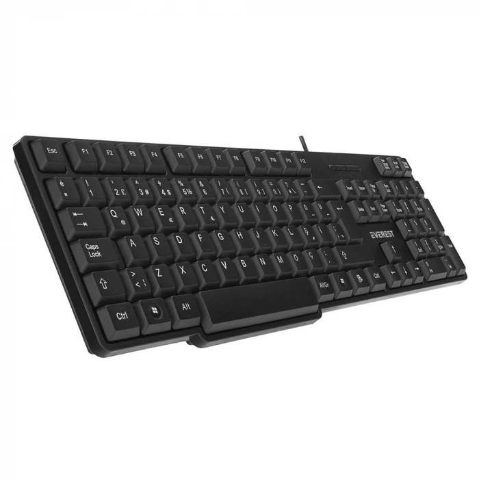 Everest KB-517U Siyah 2MT Bakır Kablolu USB Q Standart Klavye