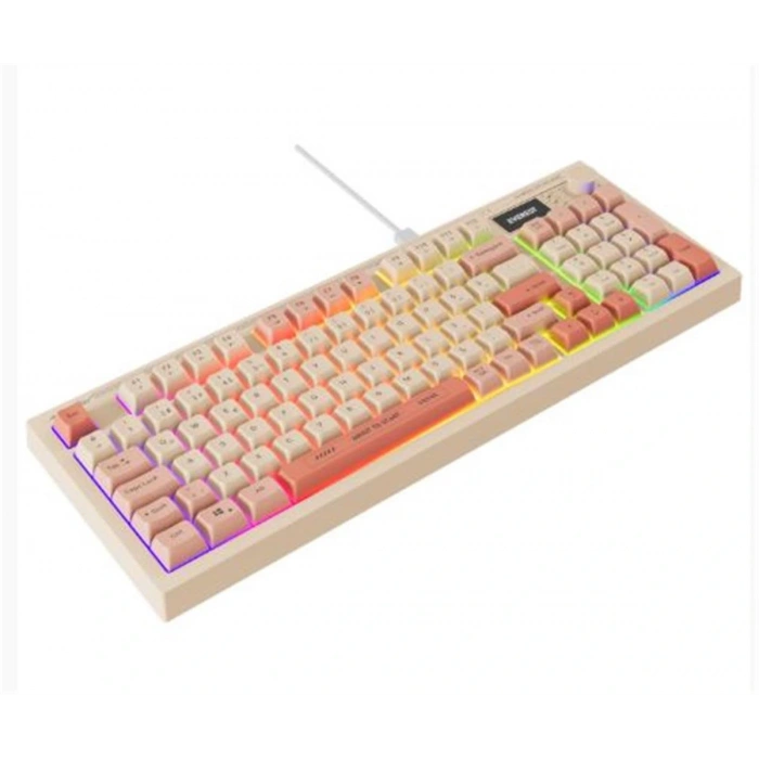 Everest KB-79 SILENT PRO Bej-Pembe-Turuncu SESSİZ RGB Q Membrane Oyuncu Klavyesi