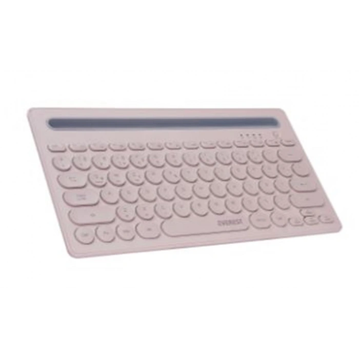 Everest KB-BT84 Pembe-Gri Bluetooth Ultra İnce+Şarjlı Q Mac-Win-Android-Ios Uyumlu Kablosuz klavye