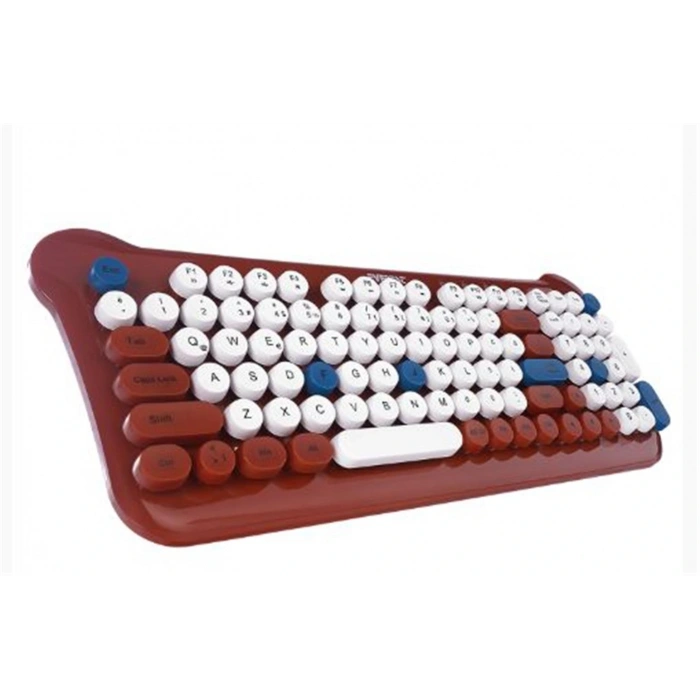 Everest KM-6244 BUNNY Renkli Tuşlu Kahverengi 2.4 ghz + BT Kablosuz Q Multimedia Klavye + Mouse Set