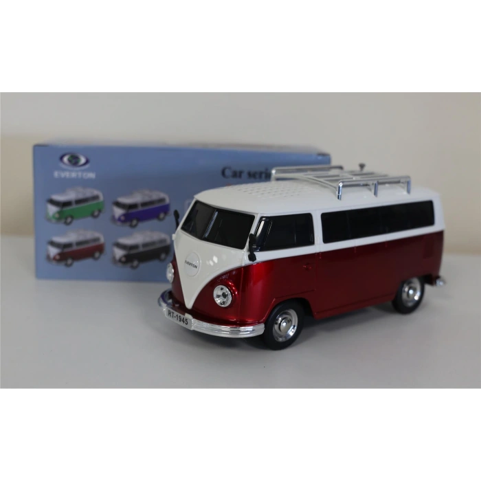 EVERTON RT-1945 Kırmızı Arabalı  Bluetooth Fm-Usb-Tf-Aux Şarjlı Nostaljik Radyo