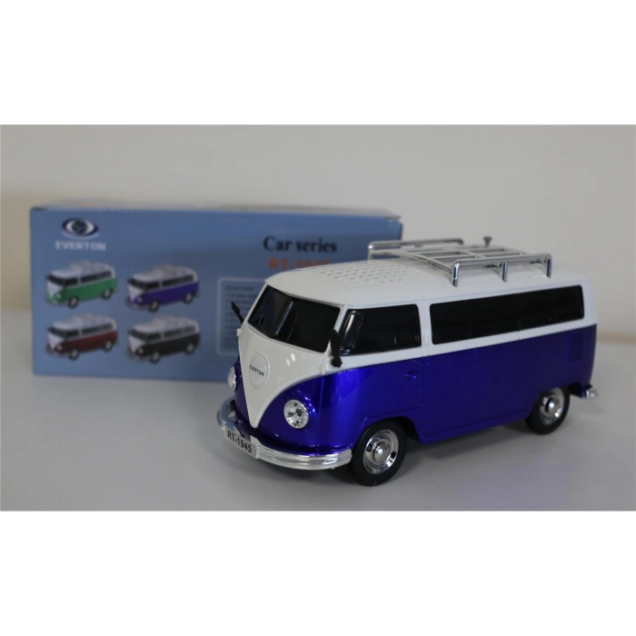 EVERTON RT-1945 Mavi Arabalı  Bluetooth Fm-Usb-Tf-Aux Şarjlı Nostaljik Radyo