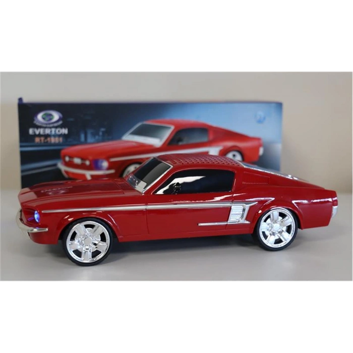 EVERTON RT-1953  Kırmızı Bluetooth Fm-Usb-Tf-Aux Şarjlı Nostaljik Radyo