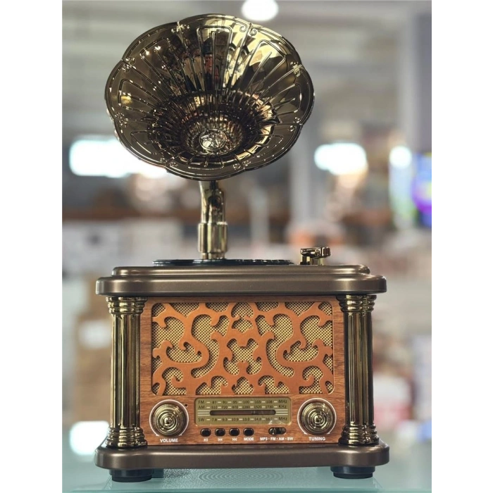 Everton Rt-588  Bluetooth Fm-Usb-Tf-Aux  Şarjlı Nostaljik Radyo