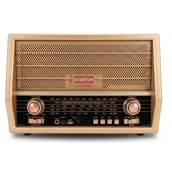 Everton Rt-606 Bluetooth Fm-Usb-Tf-Aux Şarjlı Nostaljik Radyo