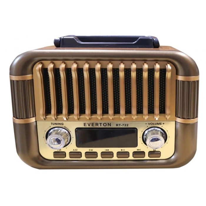 Everton RT-606 Gramofonlu, Şarjlı,  Nostaljik Radyo( Bluetooth-USB-SD-FM)