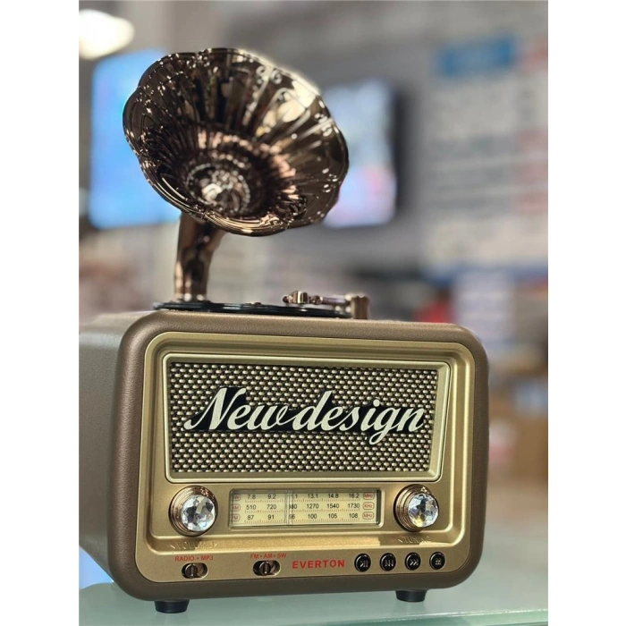 Everton Rt-609  Bluetooth Fm-Usb-Tf-Aux  Şarjlı Nostaljik Radyo