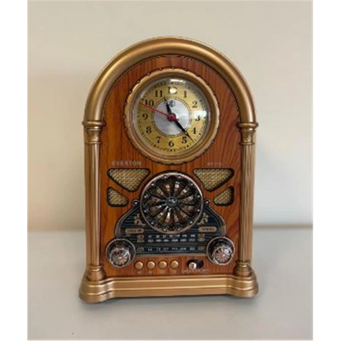 Everton RT-719  Şarjlı, Saat Göstergeli Nostaljik Radyo( Bluetooth-USB-SD-FM)